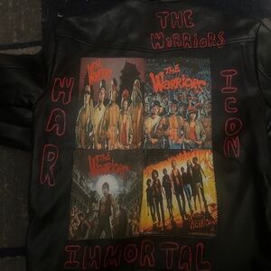 Leather warriors moto jacket